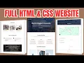 How To Make Website Using HTML CSS Full Responsive Multi Page Website Design Step by Step
