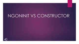 Angular NGOnInit vs Constructor