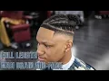 FULL LENGTH STEP BY STEP HAIRCUT TUTORIAL BRAIDED MAN BUN STYLE MID FADE