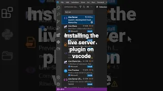INSTALLING THE LIVE SERVER ON VSCODE HTML TUTORIALS FOR BEGINNERS