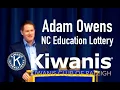 April 5 2024 - Raleigh Kiwanis Welcomes Adam Owens with NC education Lottery