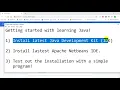 Installing Java JDK and Netbeans IDE 2020