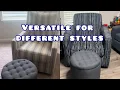 My First Round Ottoman Stylish Storage How It Looks with Different Chairs