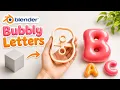 Beginner Blender 3D Tutorial Bubble Letters Puffy Alphabet Clay Cookie Cutter