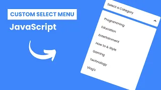 Create A Custom Select Menu in HTML CSS JavaScript