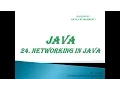 NETWORKING IN JAVA