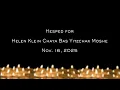 Lagu Hesped for Helen Klein Chaya Bas Yitzchak Moshe Nov. 17, 2025