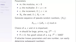 Pseudo Random Numbers and Stream Ciphers CSS322 L9 Y14