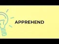 What is the meaning of the word APPREHEND