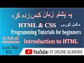 Lec No1 Introduction to Web Development HTML Tutorial For Beginners In Pashto Web Development