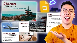 How to Make a TRAVEL ITINERARY in Google Slides Work Family Trips