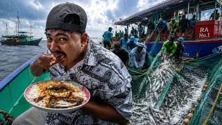 Sea fishing Adventure Day -01! Fishing in the Rough Sea! Huge Waves & Net Full of Sardines! 🐟🔥