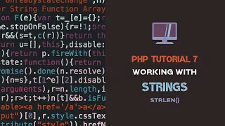 PHP STRINGS TUTORIAL strlen Get string length