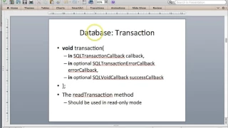 Working with Web SQL SQLite Database with PhoneGap Tutorial