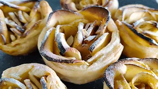 Easy Apple Roses with Puff Pastry