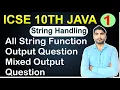 String function and imp output question for 10 icse java String handling