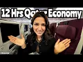 Qatar Airways Economy 777-300ER - JFK to Doha 12-Hour Flight 5 Meals FREE Starlink WiFi