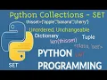 Python Collections Set - Python Tutorial for Beginners