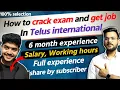 How to crack exam and get job in Telus international salary working hours work from home jobs