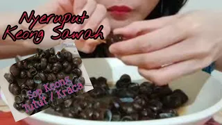 asmr tutut keong sawah kuah pedas spicy escargot
