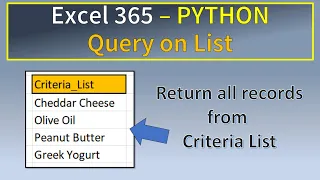 Excel Python Query on List Criteria