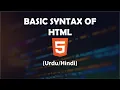 Html Basic Syntax in