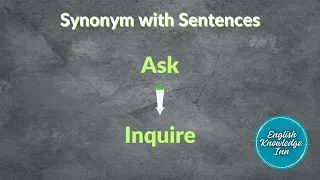 Synonyms of ask English synonyms sentences Sentence synonym