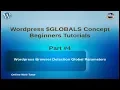 Wordpress Global Variables Tutorial for beginners from scratch Part Web Server Version