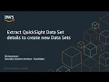 How to Extract Data Set Details to Create New Data Sets