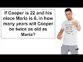 When will Cooper be Twice as Old as Maria