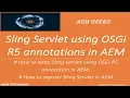 AEM Tutorial Servlet Sling Servlet using OSGi R5 annotations in aem