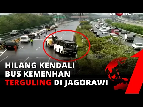 NGEBUT!!! Bus Kemenhan Terguling di Tol Jagorawi | tvOne