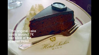 SacherTorte (chocolate cake) was invented in 1832 by Austrian Franz Sacher. It is one of Vienna's mo. 