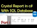 Create Crystal Report in c Step by Step With SQL Database Part 1 By SYED I T SOLUTIONS Urdu