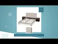Baxton Studio Maren Mid-Century Modern Beige Fabric Upholstered Queen Size Platform Bed with Two