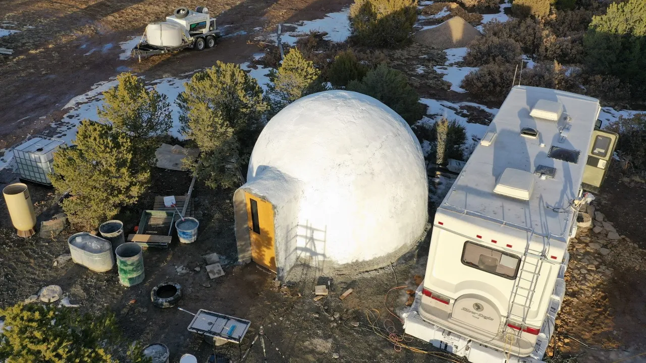 Dome Cabin Build Start to Finish #aircreteharry #aircrete #epic #domehome #airform #diy #tyvek #news