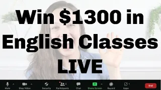 WIN $1300 in English Courses! Join me LIVE