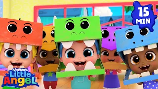 A Family of Mini T-Rex's🦖 | Animal Learning Videos | Little Angel Kids Songs & Nursery Rhymes