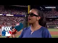 World Series H E R sings a beautiful rendition of the National Anthem MLB on FOX