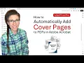 How to Automatically Create Cover Pages in Adobe Acrobat PC Mac
