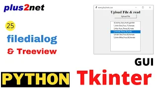 Displaying data in Treeview by using Tkinter filedialog to show file browser to upload read file