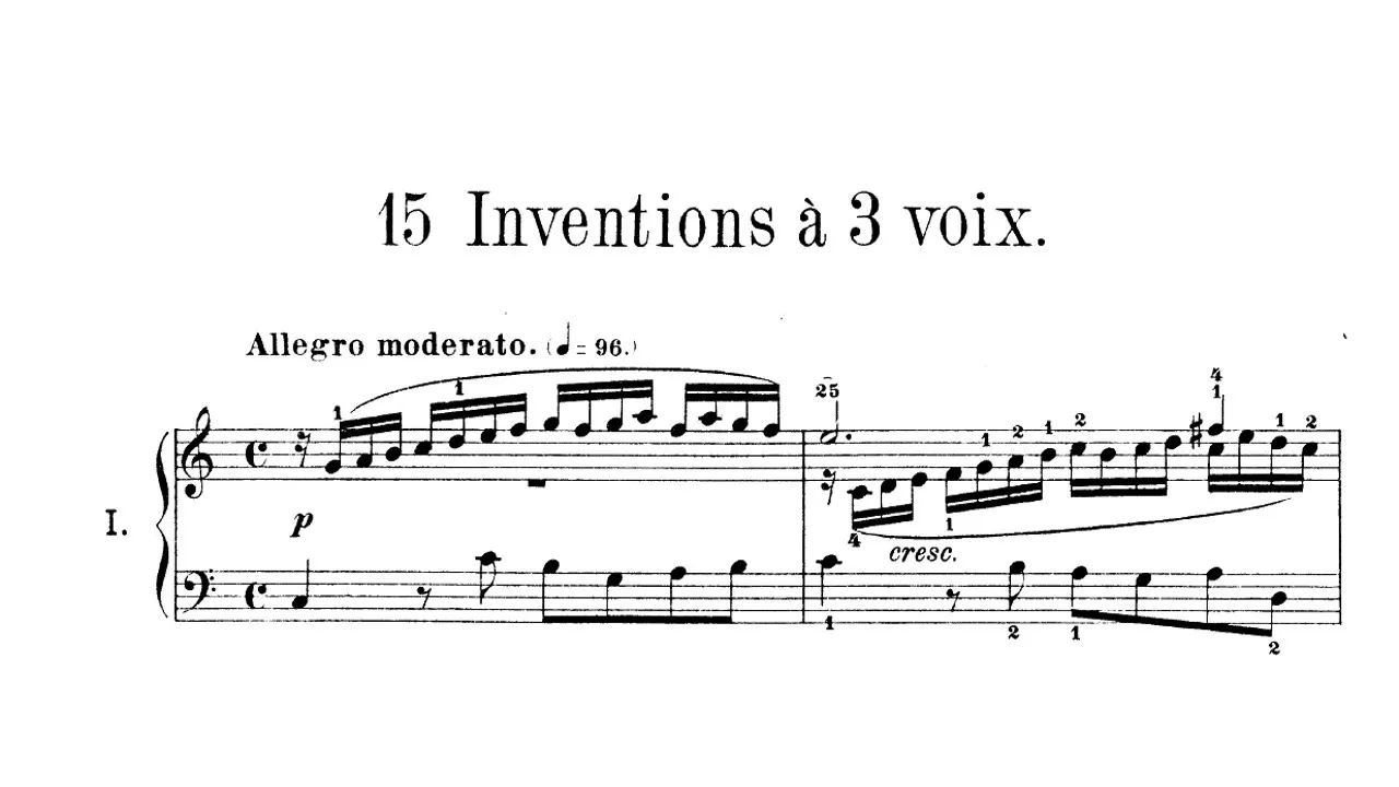 J. S. Bach - 15 Sinfonias (Three Part Inventions) BWV 787/801