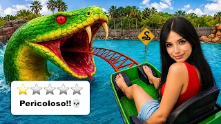 PROVO TUTTI i LIVELLI dei PARCHI DIVERTIMENTO!🎡 dal più FACILE al più DIFFICILE!