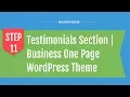 Step 11 Testimonials Section Business One Page WordPress Theme