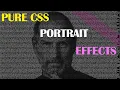 Pure CSS Text Portrait Effects Html CSS Tutorial