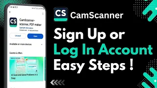 Log In CamScanner How to Sign Up Account on CamScanner