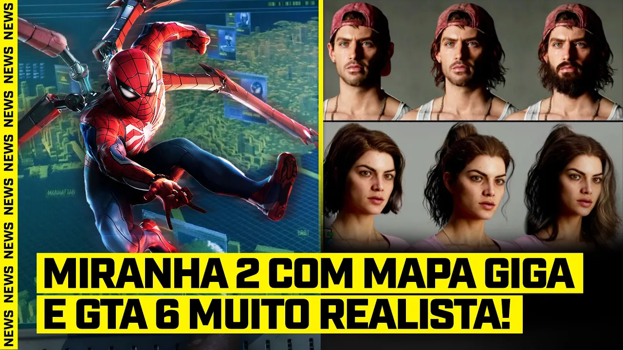 GTA 6 com CABELO REALISTA e SPIDER MAN 2 com MAPA ENORME! - FGN #70