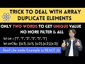 Only Two Words To Get All Unique Values From Array of Objects in React JS