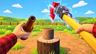 drinking with an axe