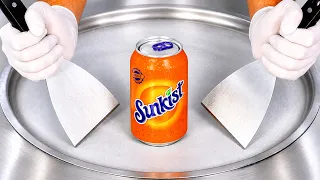 ASMR | Ice Cream Rolls - Sunkist Orange Flavor
